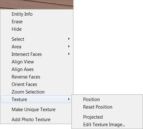 Select the wall and right click, scroll down to texture, then position