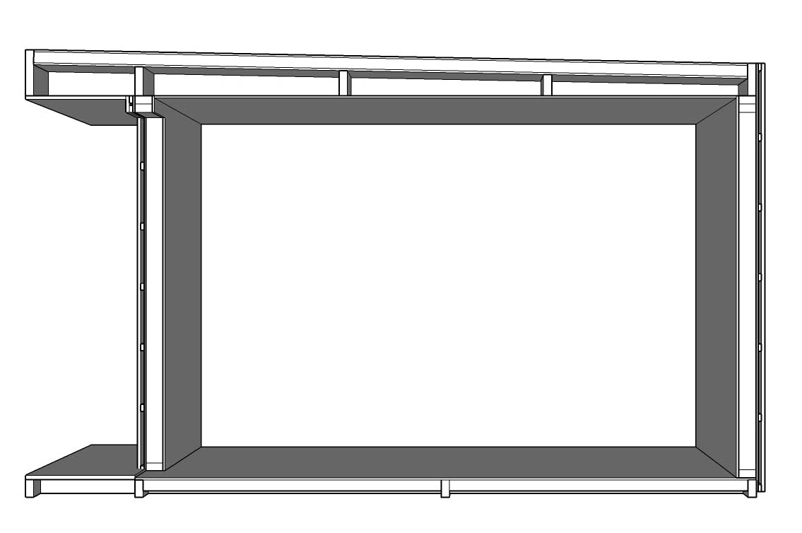 One of our first tasks when designing a garden room that is 2.5m high is to create a cross section drawing. We find its helpful for seeing where we can save a few valuable millimetres.