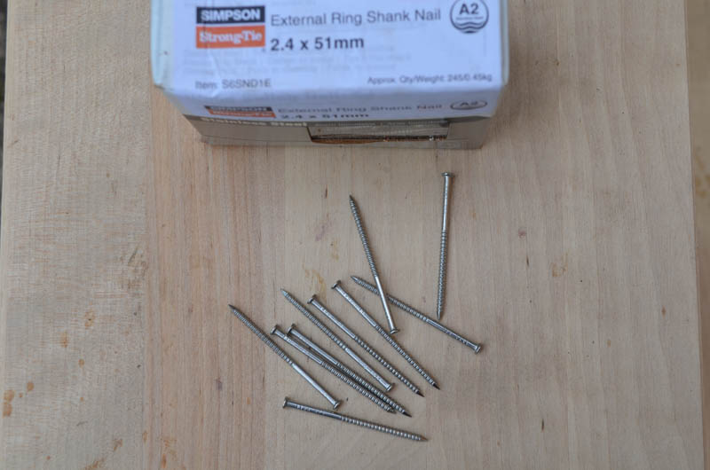 Stainless steel fixings won't bleed into timber cladding